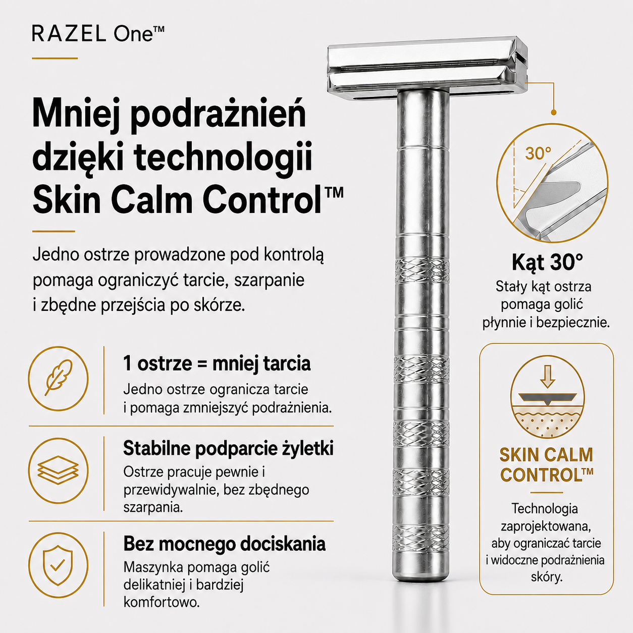 RAZEL One™ + 5 wymiennych żyletek GRATIS
